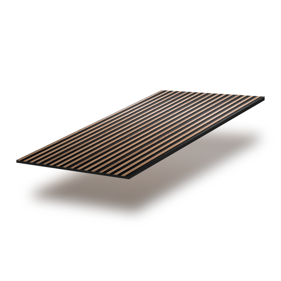 Fluted wall panel in Dark Tan & Black (P15), multiple panels