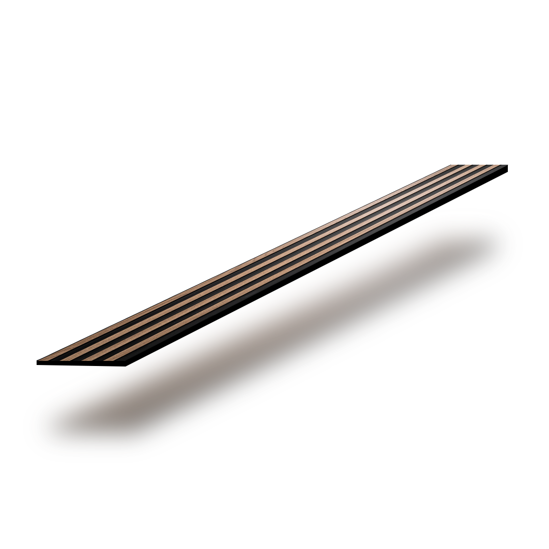 Fluted wall panel in Dark Tan & Black (P15), single panel