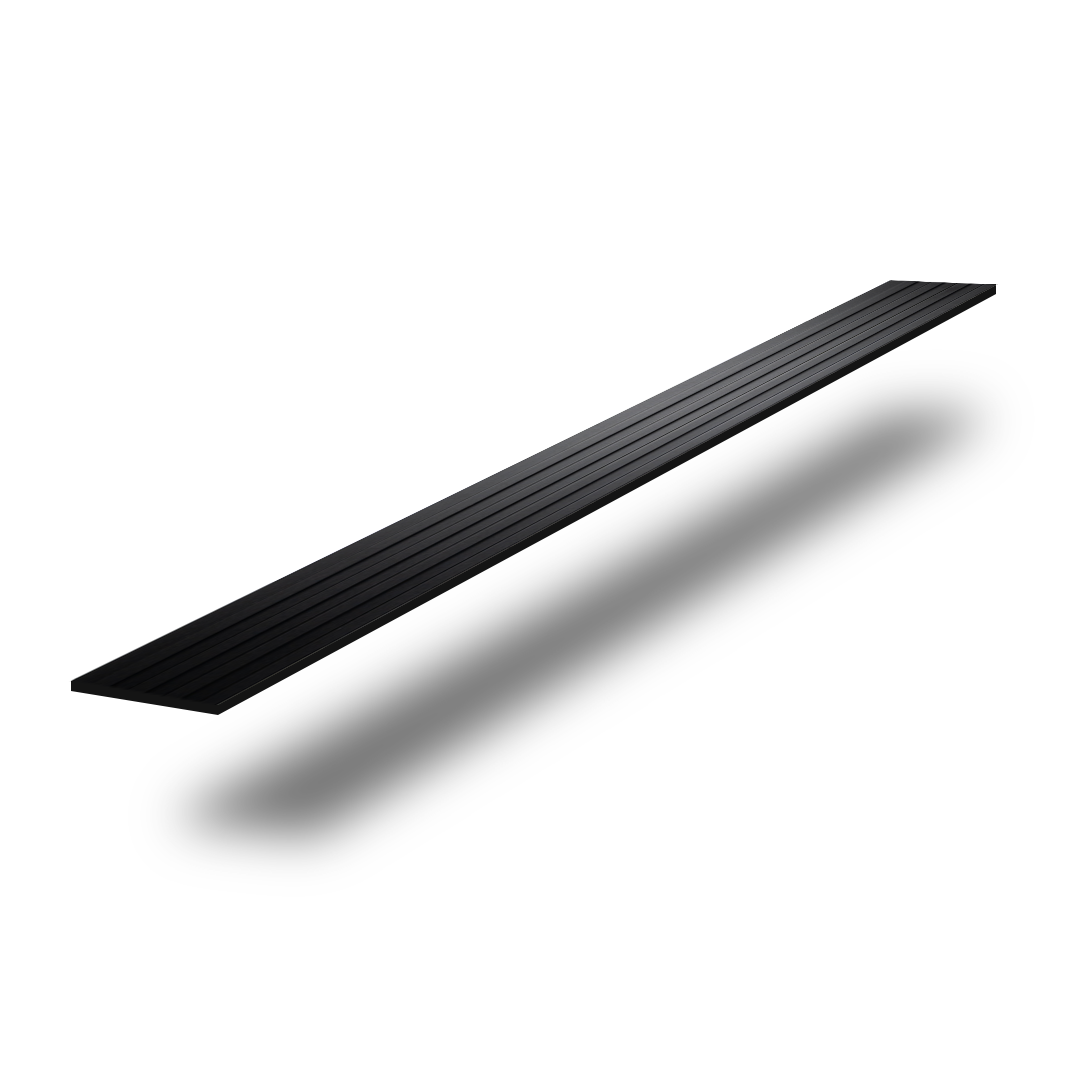 Fluted wall panel in Black (P62), single panel