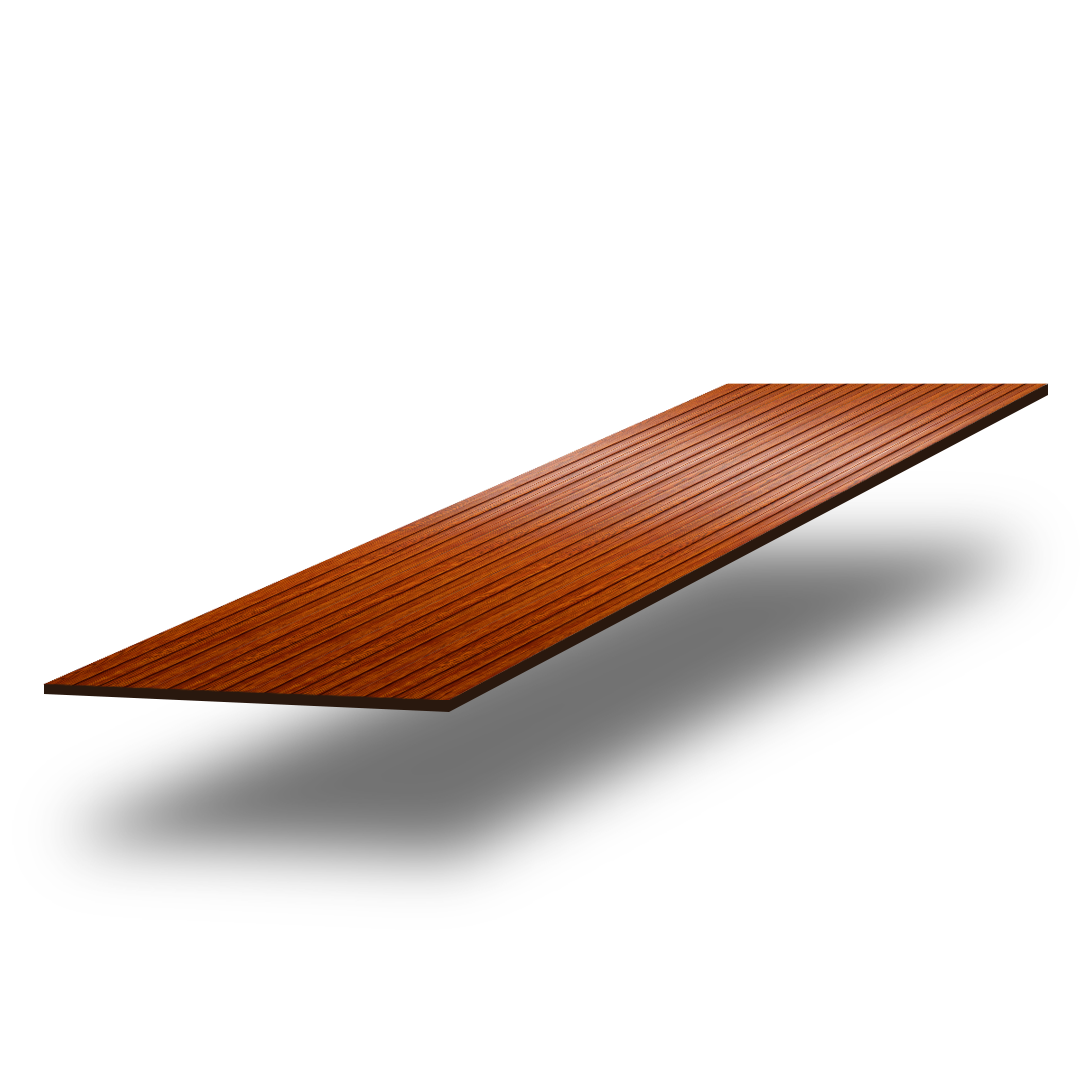 Fluted wall panel in Cherry Wood (P71), multiple panels