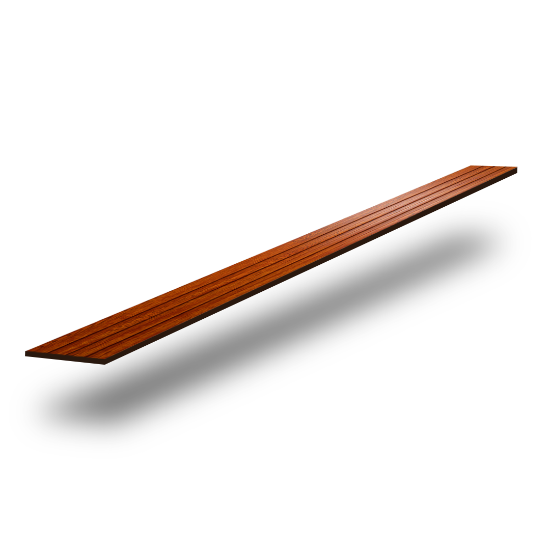 Fluted wall panel in Cherry Wood (P71), single panel