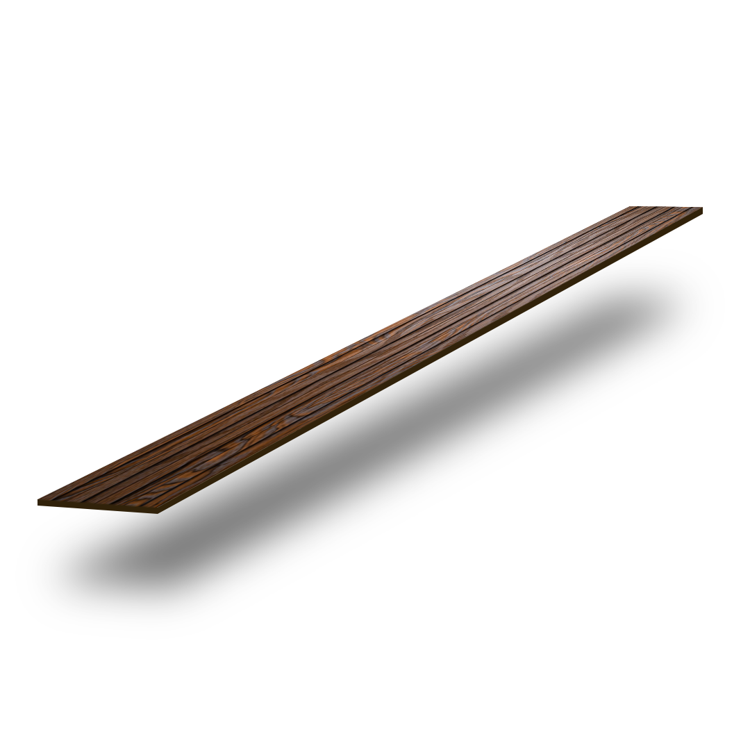 Fluted wall panel in Jungle Bark (P75), single panel
