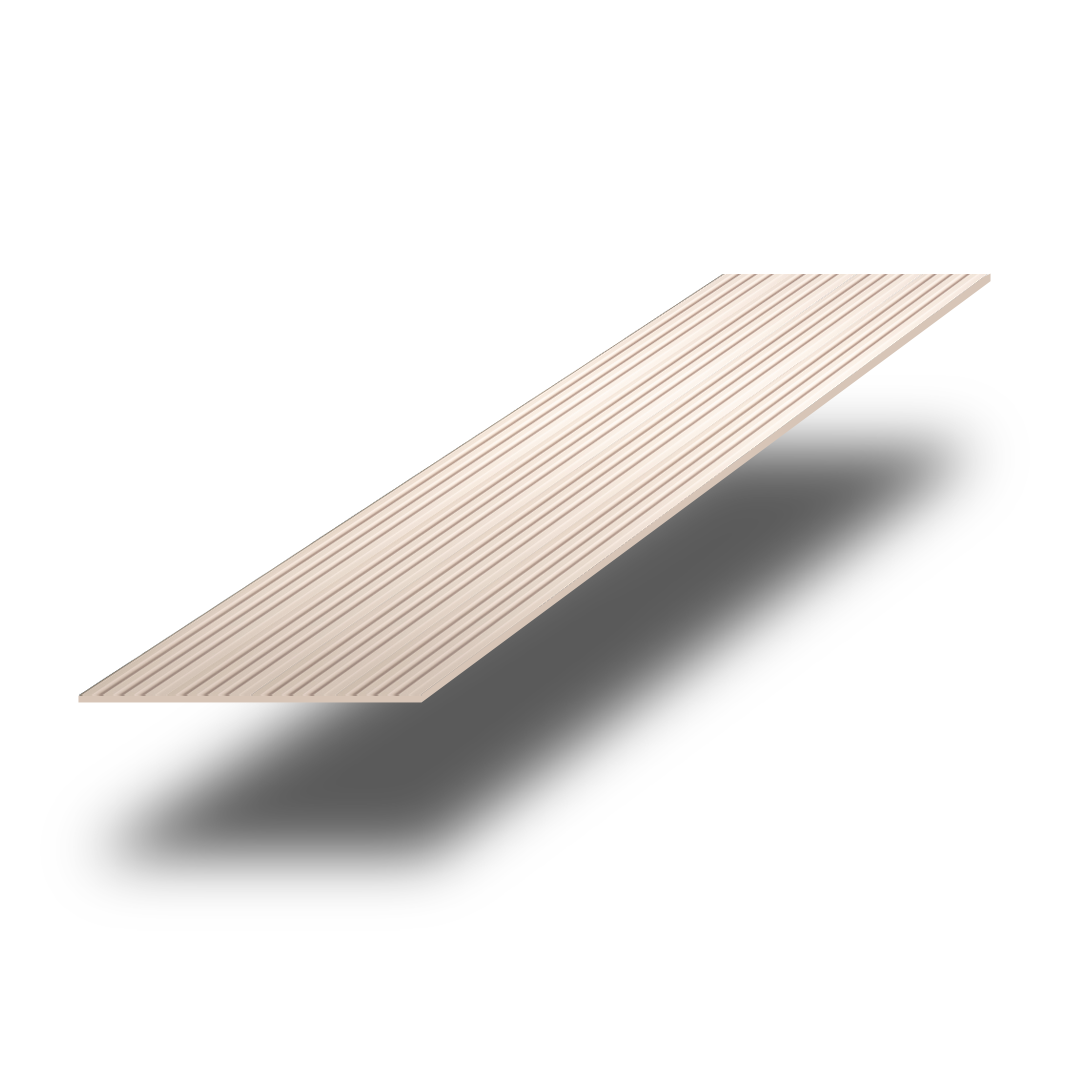 Fluted wall panel in White (P83), multiple panels