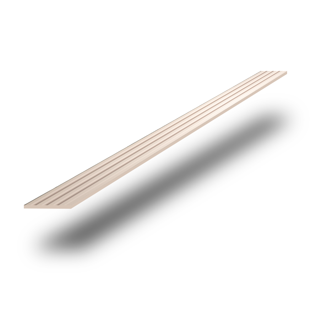 Fluted wall panel in White (P83), single panel