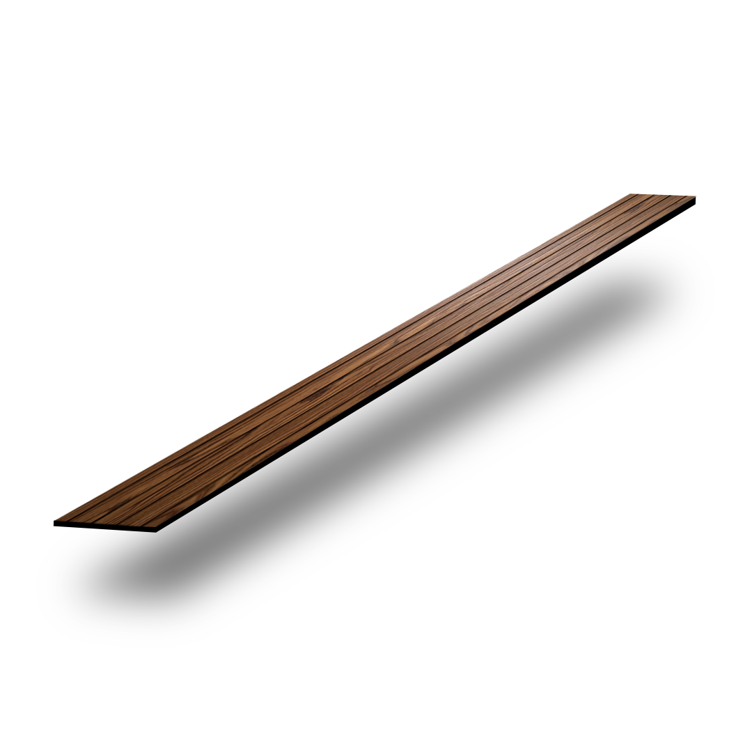 Fluted wall panel in Dark Oak (P90), single panel