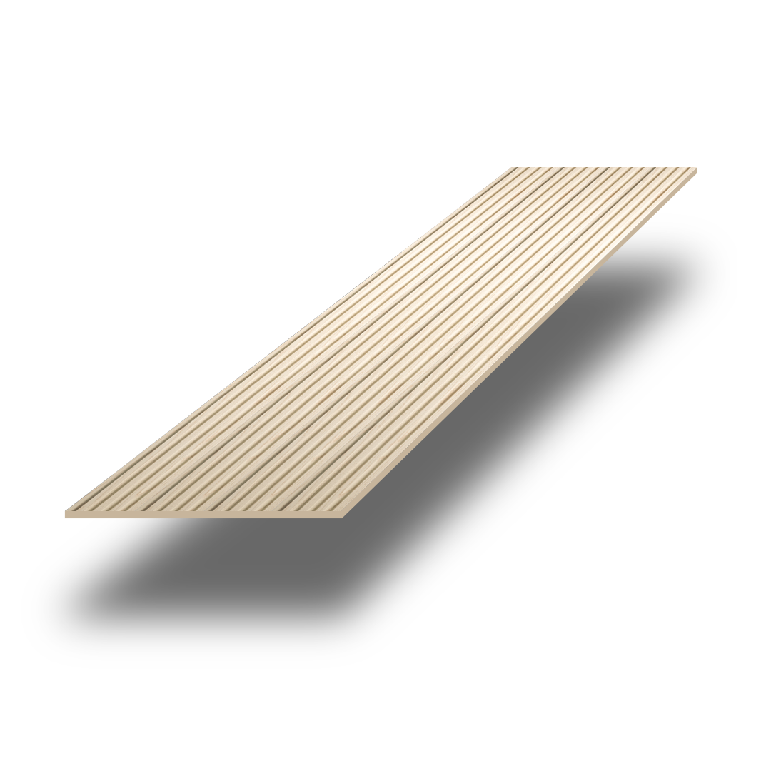 Fluted wall panel in White Oak (P94), multiple panels